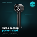 Portable Handheld Turbo Fan — 7-Hour Battery, 3 Speeds, USB-C